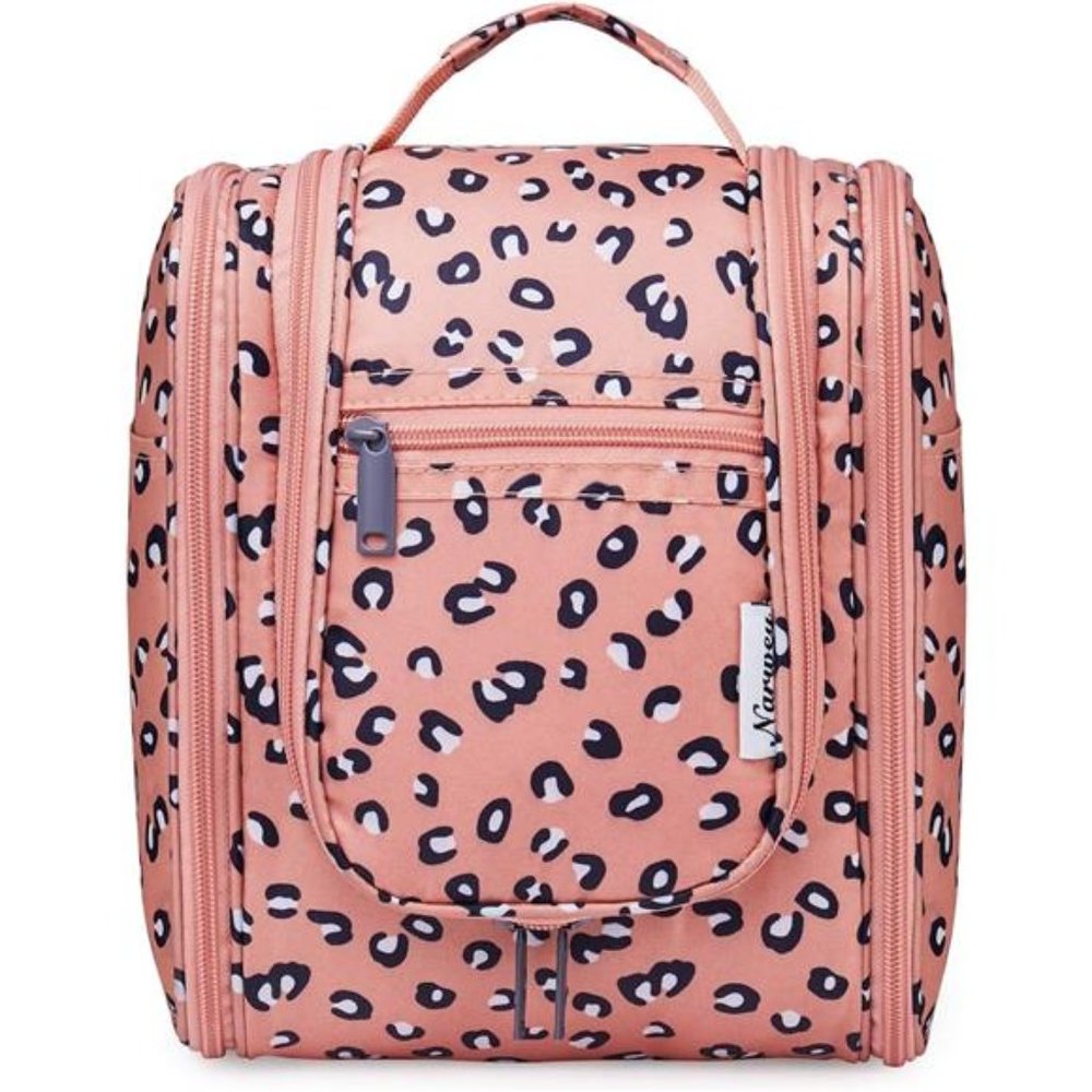 Hanging Travel Toiletry Bag Cosmetic Make up Organizer for Women Pink Cute